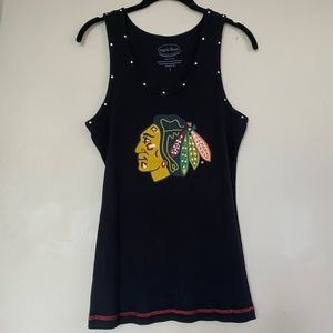 Chicago Blackhawks Rhinestone Tank Top Wifebeater